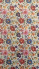 Tecido 100% Algodão | Estampado 3D | Floral Bordado