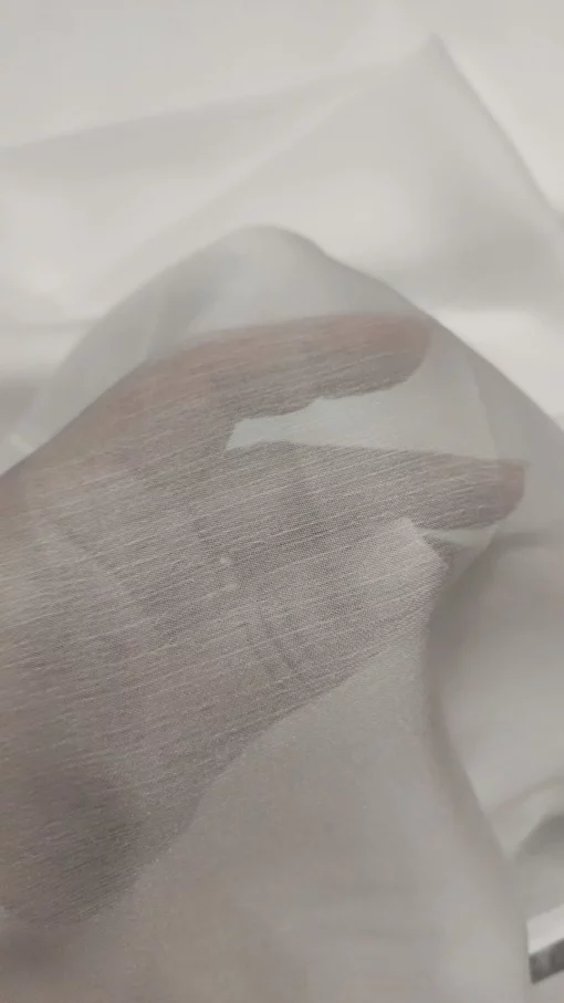 Tecido Confeção | Vestuário | Chiffon | Branco (17) – Image 6