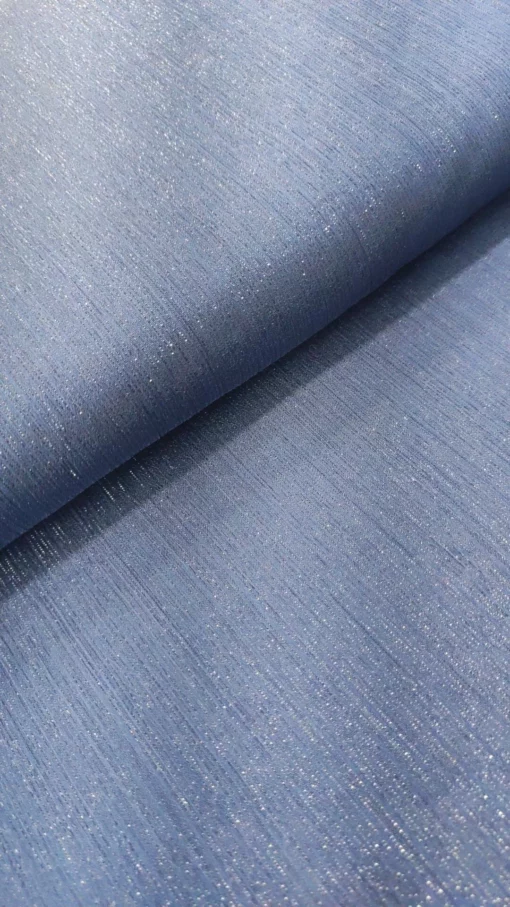Tecido Confeção | Vestuário | Chiffon com Brilhantes | Azul Escuro – Image 3