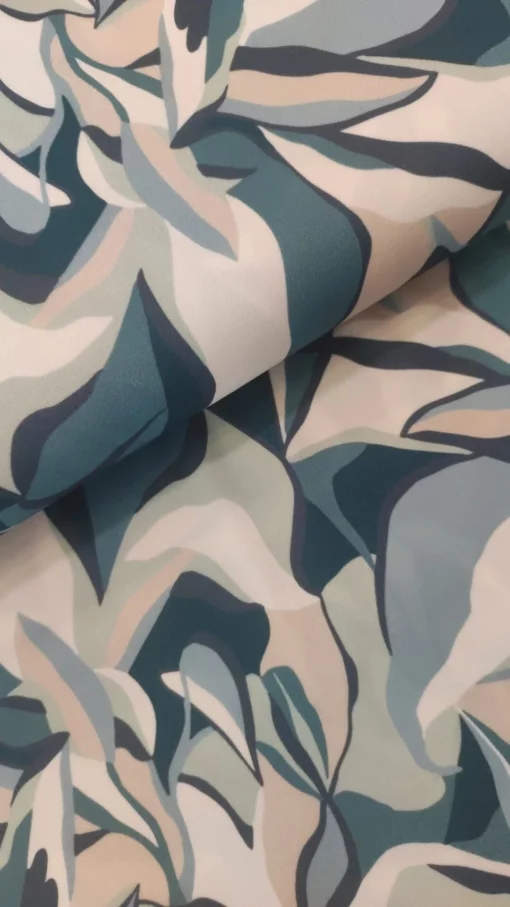 Tecido Confeção | Vestuário | Malha Viscose Estampada | Abstrato - Image 3