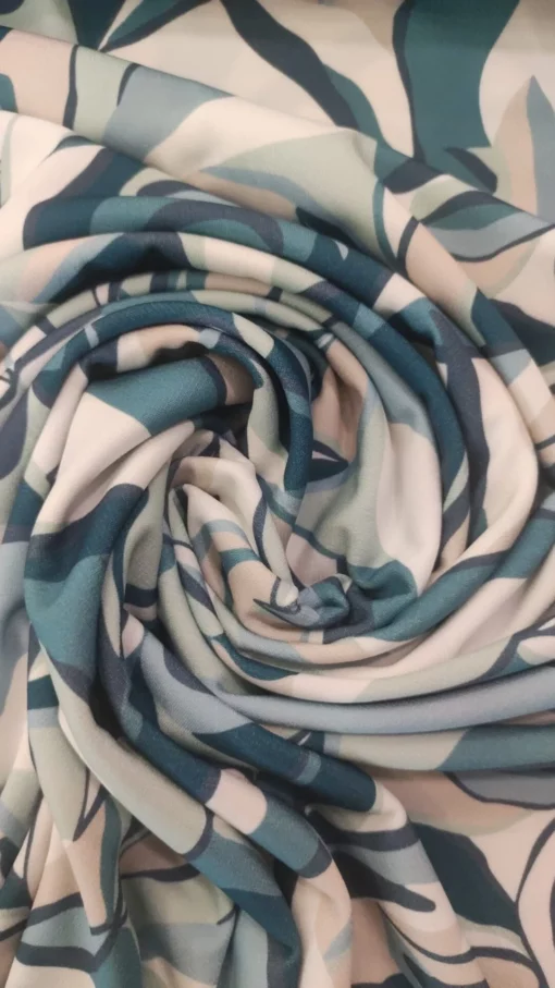 Tecido Confeção | Vestuário | Malha Viscose Estampada | Abstrato - Image 2