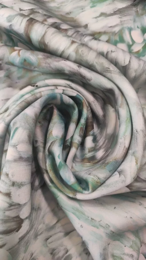 Tecido Confeção | Vestuário | Malha Viscose Estampada | Abstrato – Image 3