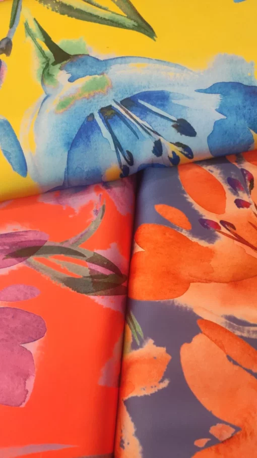 Tecido Confeção | Vestuário | Seda Acetinada | Floral - Image 2