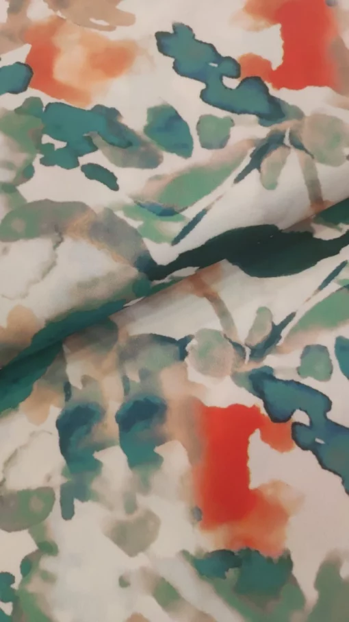 Tecido Confeção | Vestuário | Malha Viscose Estampada | Abstrato - Image 4