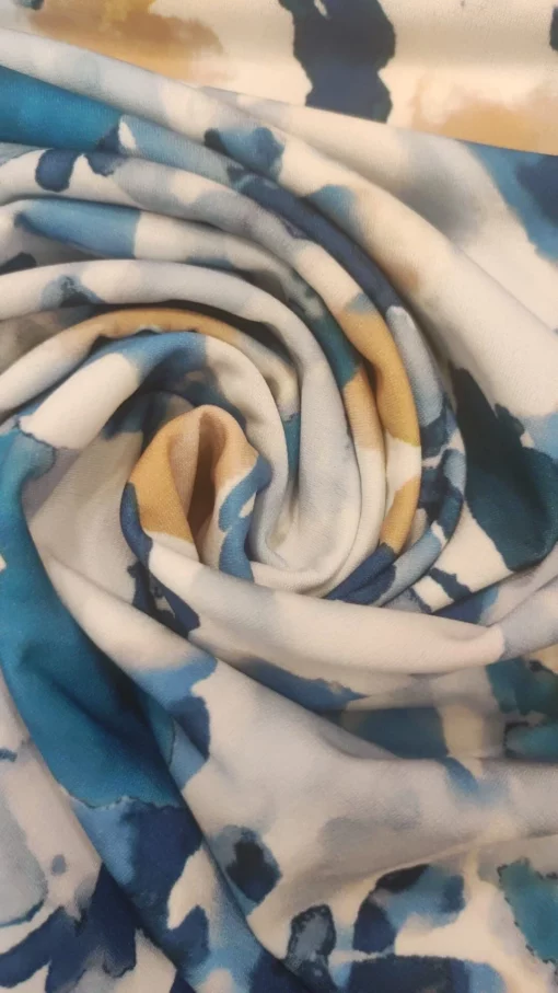Tecido Confeção | Vestuário | Malha Viscose Estampada | Abstrato - Imagen 3