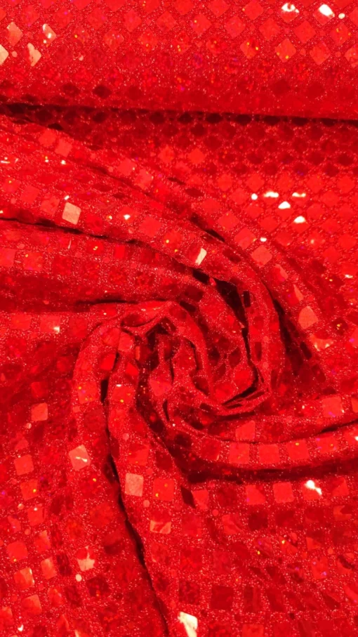 Tecido Lantejoula | Carnaval | Holográfica | Vermelho