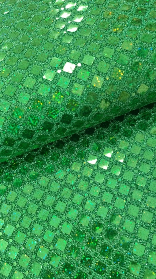 Tecido Lantejoula | Carnaval | Holográfica | Verde Bandeira – Image 3