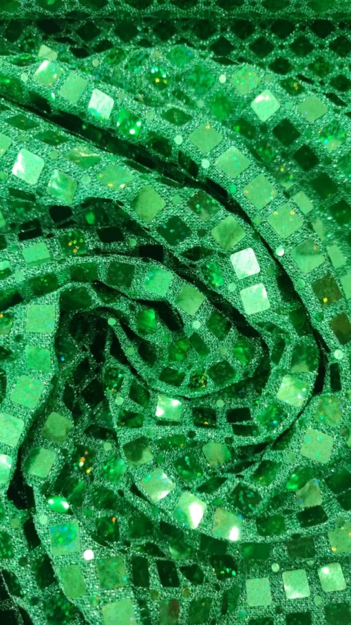 Tecido Lantejoula | Carnaval | Holográfica | Verde Bandeira