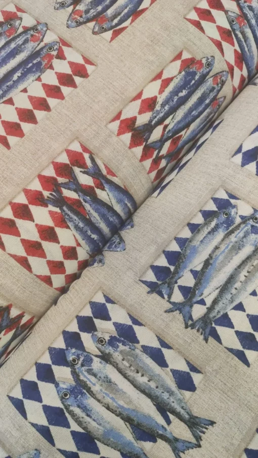 Tecido Loneta |  Estampado | Sardinhas – Image 2