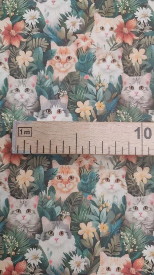 Tecido 100% Algodão | Estampa 3D | Gatos - Imagen 4