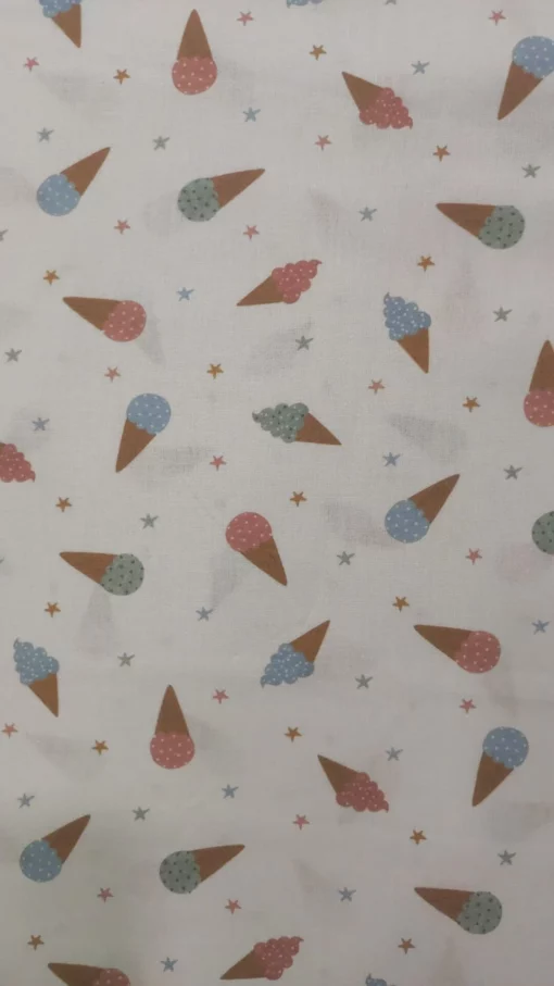 Tecido 100% Algodão | Estampado Infantil | Gelados