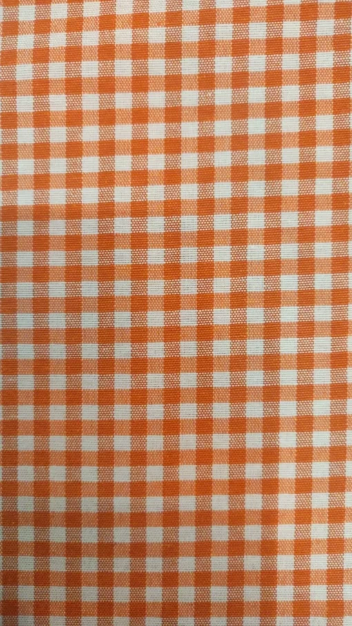 Tecido 100% Algodão |  Xadrez | Laranja(Pequeno) – Image 4