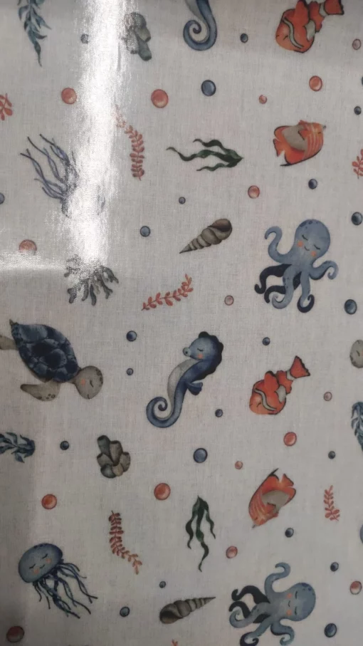 Tecido Plastificado | Estampado Infantil | Oceano