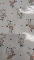 Tecido Plastificado | Estampado Infantil | Ratinha Bailarina