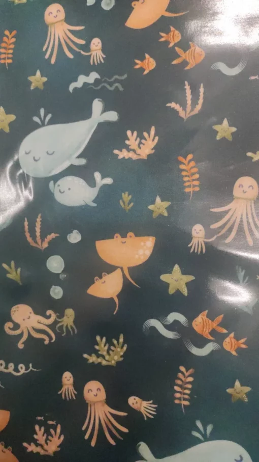 Tecido Plastificado | Estampado Infantil | Oceano