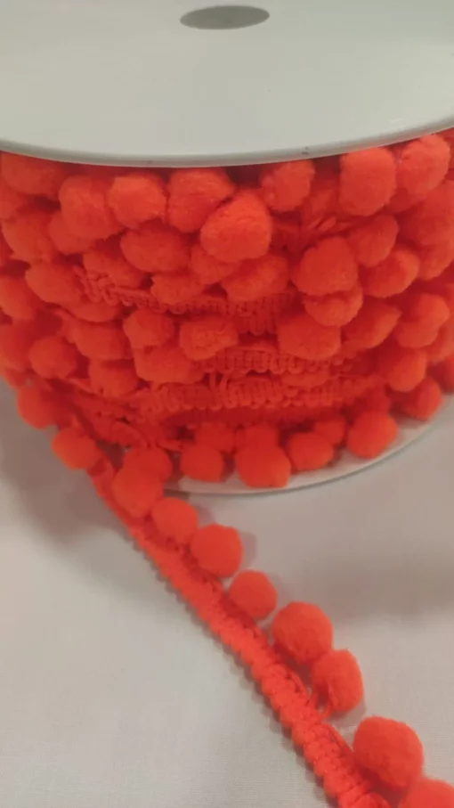 Fita Pompom | Pompom Mini | Laranja Fluorescente (269 N)