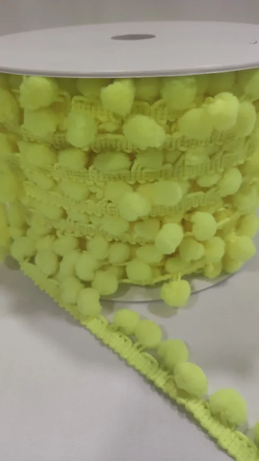 Fita Pompom | Pompom Mini | Amarelo Fluorescente (234 N)