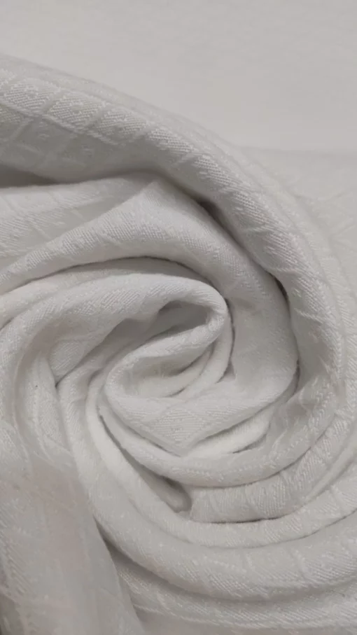 Tecido Loneta | Jacquard | Relevo | Branco - Image 3