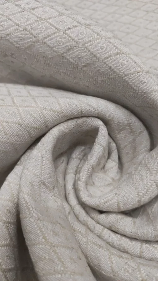 Tecido Loneta | Jacquard | Relevo | Bege - Image 2