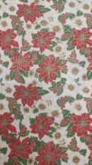 Tecido 100% Algodão | Estampado | Natal | Flor de Natal (Fundo Branco)