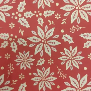 Tecido 100% Algodão | Estampado | Natal | Flor de Natal