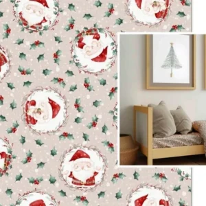 Tecido 100% Algodão | Estampado | Natal | Pai Natal