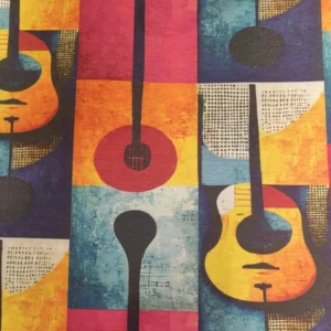 Tecidos Resinados | Estampado | Guitarra