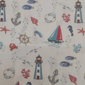 Tecido 100% Algodão | Estampado Infantil | Náutico
