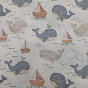 Tecido 100% Algodão | Estampado Infantil | Baleia