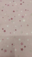 Tecido 100% Algodão | Estampado Infantil | Estrelas Rosa