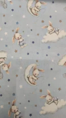 Tecido 100% Algodão | Estampado Infantil | Coelhinho Azul