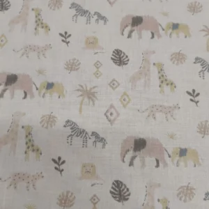 Tecido 100% Algodão | Estampado Infantil | Animais da Selva