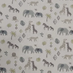 Tecido 100% Algodão | Estampado Infantil | Animais da Selva
