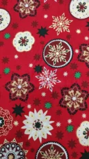 Tecido 100% Algodão | Estampado | Natal | Floco de Neve