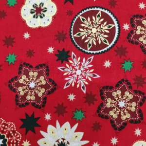 Tecido 100% Algodão | Estampado | Natal | Floco de Neve