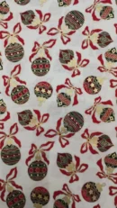 Tecido 100% Algodão | Estampado | Natal | Bolas de Natal