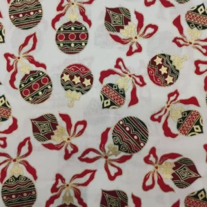 Tecido 100% Algodão | Estampado | Natal | Bolas de Natal