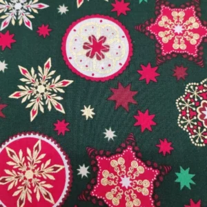 Tecido 100% Algodão | Estampado | Natal | Floco de Neve