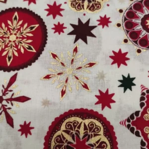Tecido 100% Algodão | Estampado | Natal | Floco de Neve