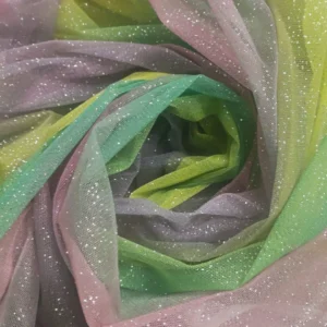 Tulle Estampado | Carnaval | Riscas | Brilhantes Prata | Rainbow