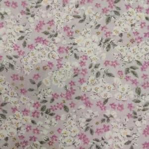 Tecido 100% Algodão | Estampado | Floral (Fundo Lilás)
