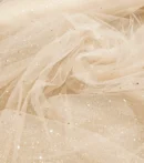 Tulle com Brilhantes | Extra Brilho | Carnaval | Cru/Ouro(15)