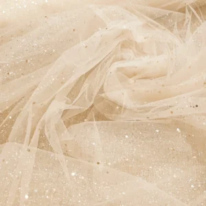 Tulle com Brilhantes | Extra Brilho | Carnaval | Cru/Ouro(15)