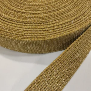 Precinta | 100% Poliéster | 3cm | Ouro Novo/Lurex
