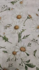 Tecido Loneta  | Estampado | Malmequer (Folha verde bandeira)