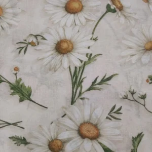 Tecido Loneta  | Estampado | Malmequer (Folha verde bandeira)