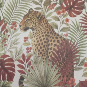 Tecido Decoração | 100% Algodão | Half Panamá | Estampado Digital | Leopardo