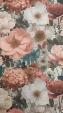 Tecido Decoração | 100% Algodão | Half Panamá | Estampado Digital | Floral