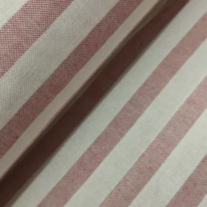 Tecidos Resinados | Estampado | Linho Alentejano | Riscas | Vermelho