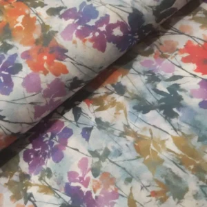 Tecido Confeção | Vestuário | Viscose Satin | Estampado Digital | Floral